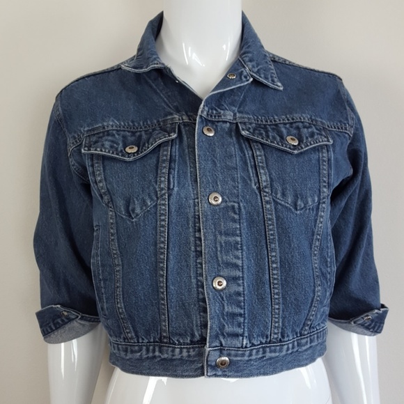 gap cropped jean jacket